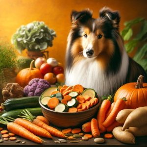 Gemüse, geeignet für die Hundeernährung